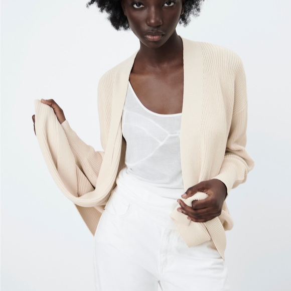 Zara Sweaters - ZARA Oversized Cream Cardigan